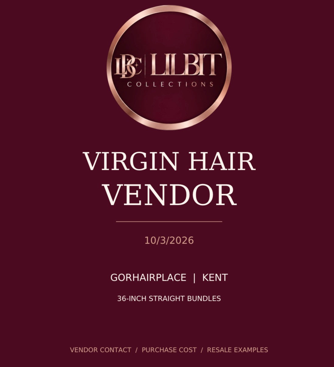Virgin hair vendor 10/3/26